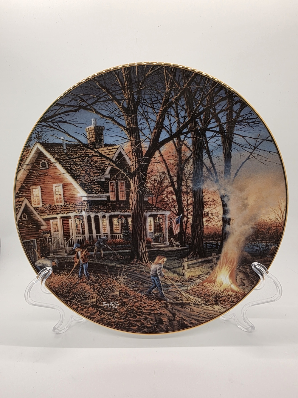 1994 "Autumn Evening" limited edition collector plate from the Heartla